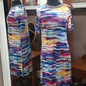 Investments Petites dress multi color size small